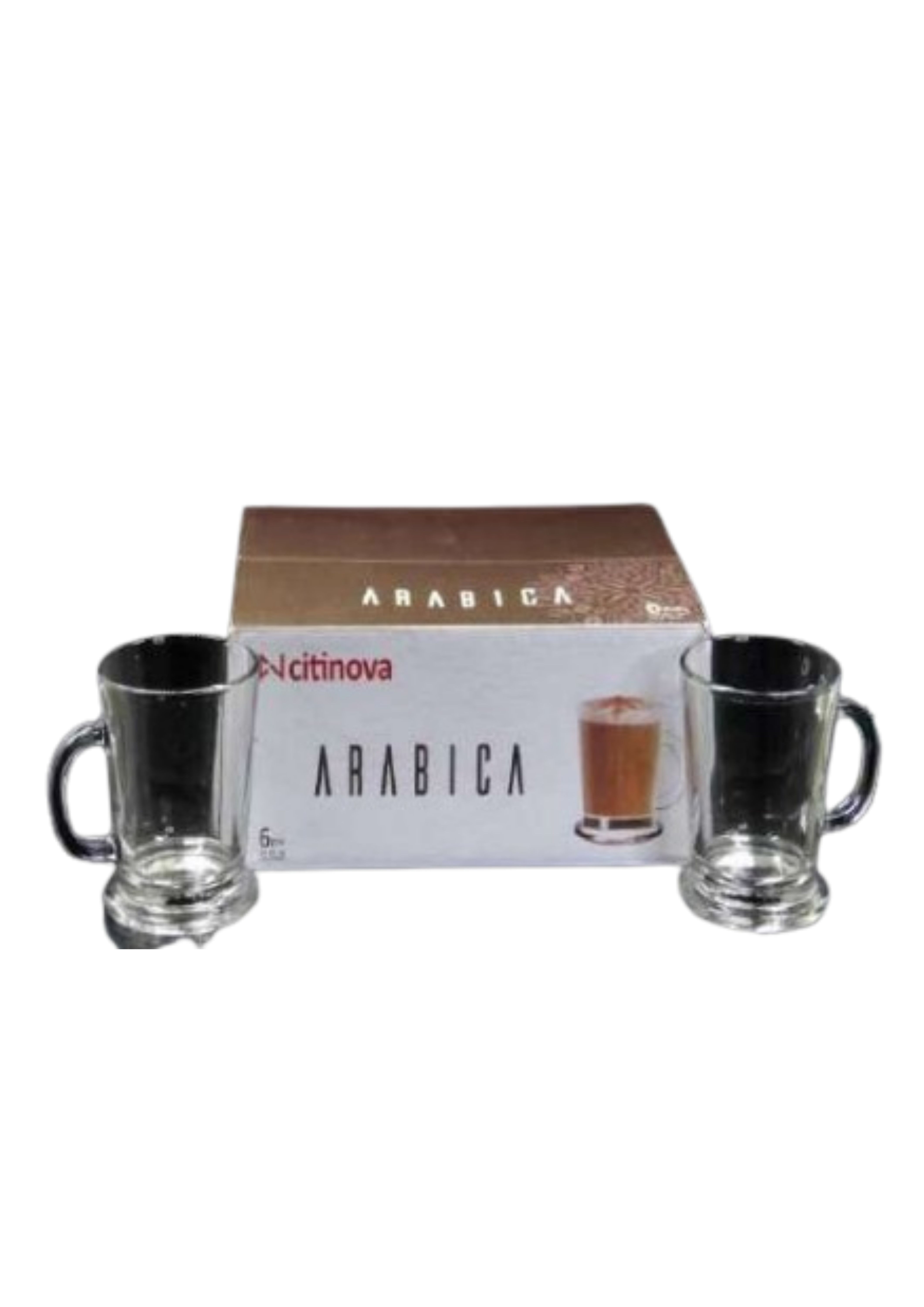 TAZA X 6 180 ML - ARABICA VIDRIO